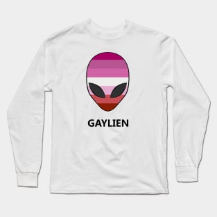 Lesbian Pride Flag Gaylien Long Sleeve T-Shirt